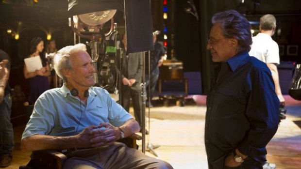 Our generation: Clint Eastwood and Frankie Valli on the set of Jersey Boys.