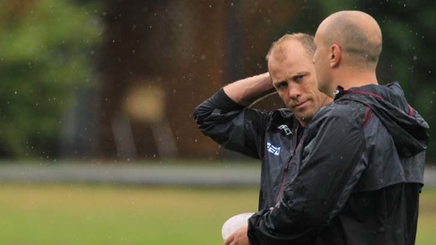"We've really trained hard in the mud and the rain, so we should be well equipped   ...   there's going to be some sort of fine system for anyone who mentions the cold" ... Manly coach Geoff Toovey.