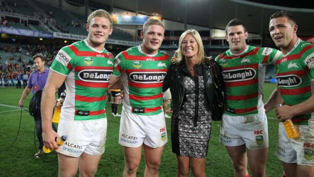 Stars: Julie Burgess with her four boys.