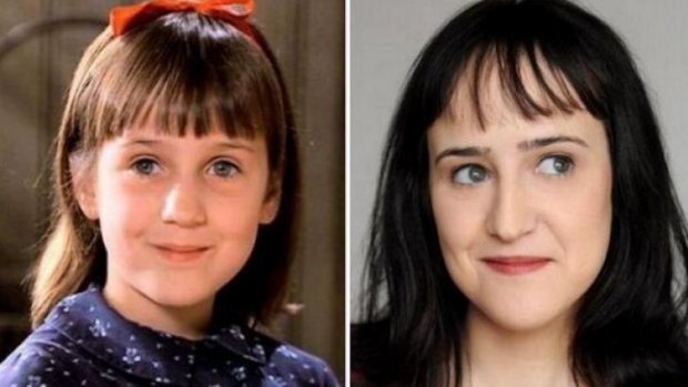 Mara Wilson, as a child actor (left) and now.