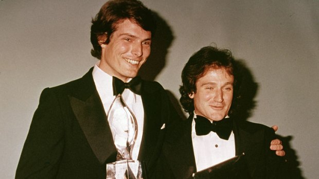 Robin Williams with fellow actor and good friend Christopher Reeve.
