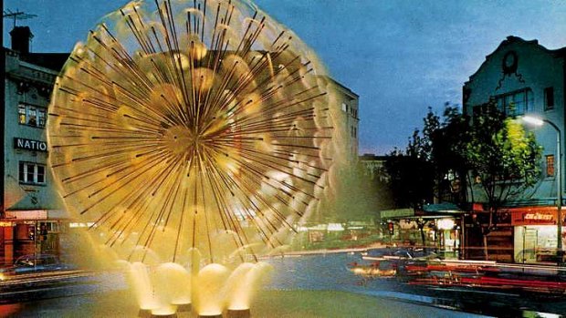 Landmark: A postcard of Sydney's El Alamein Fountain.