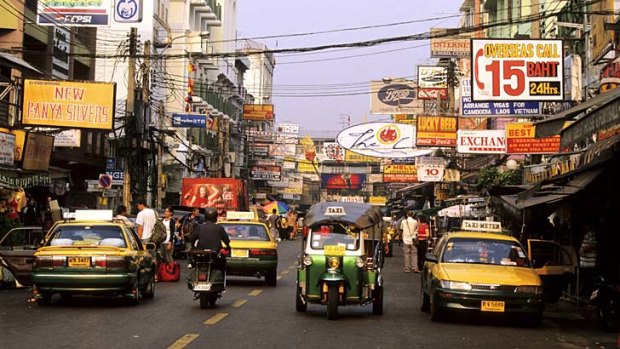 Bustling ... the streets of Bangkok.