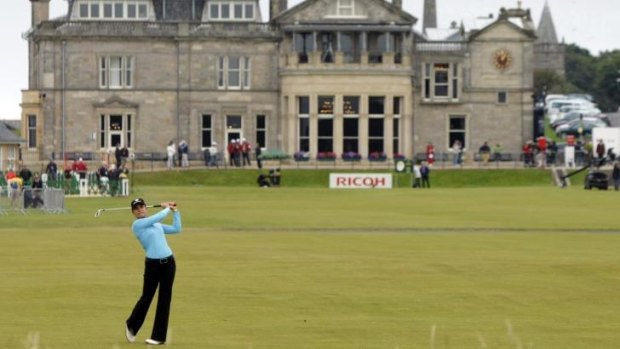 Women members welcome .. Lorena Ochoa, of Mexico, plays a shot off the first fairway during the Women's British Open golf tournament on the Old Course at the Royal and Ancient Golf Club in St Andrews, Scotland in 2007.