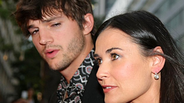 Sexed out ... Ashton Kutcher and Demi Moore.