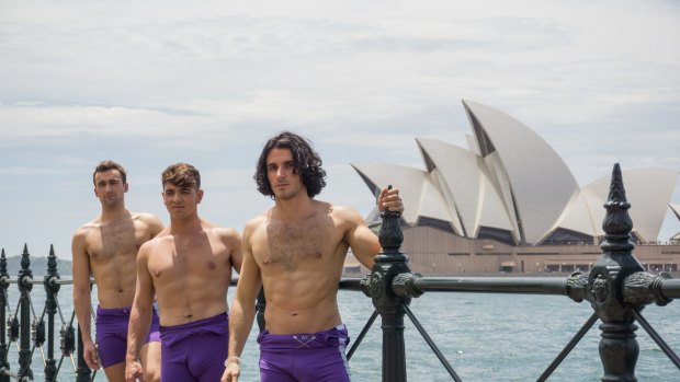 Members of the Warwick Rowers at Circular Quay last week in a shoot for their 2019 nude calendar.