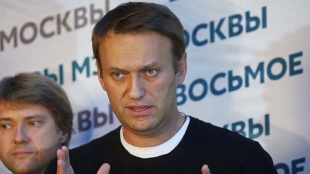 Anti-corruption campaign: Alexei Navalny vows to fight on.
