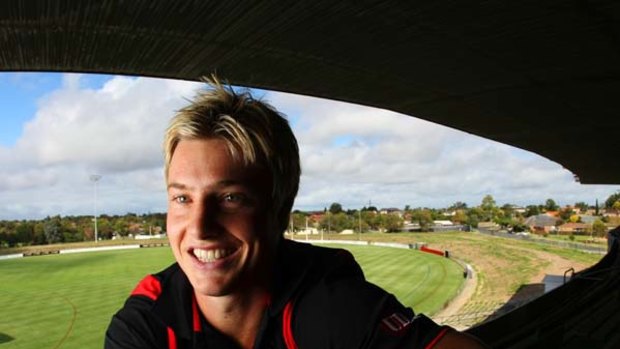 The smile of St Kilda's Clinton Jones belies his fierce determination never to be beaten on the football field.