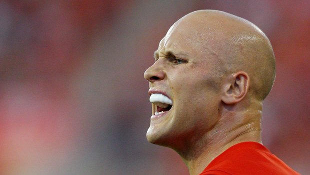 Standing tall: Gary Ablett emerged from the wreckage of the round one loss to Adelaide with his pride and reputation intact.