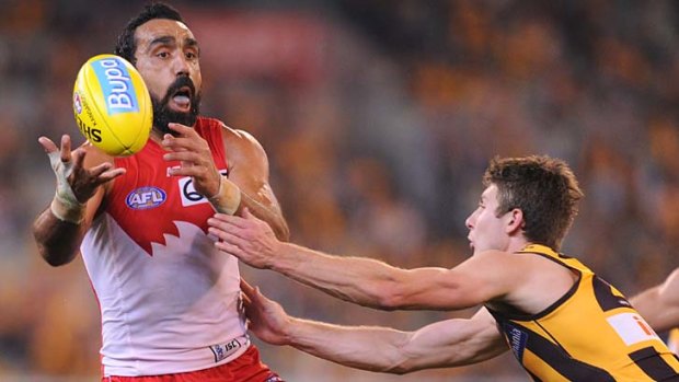 ‘‘Absolutely wrong’’:  John Longmire has rubbished Brereton’s remarks about Adam Goodes’ technique.