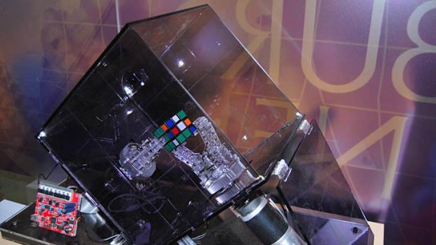 Ruby the robot can solve Rubik's Cube in just over 10 seconds.