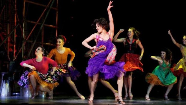 Deone Zanotto and the Shark Girls in the Production Company's <i>West Side Story</i>.
