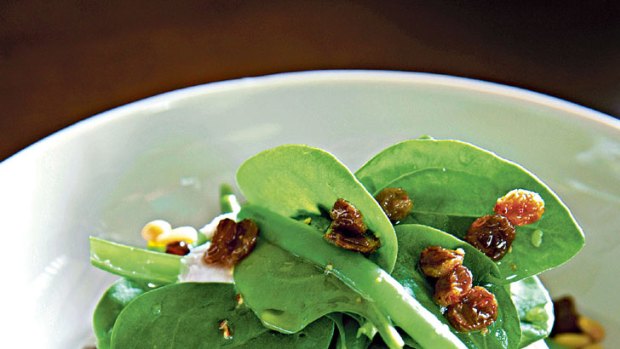 Bone boost ... chicken salad with spinach and raisins packs a powerful calcium punch.