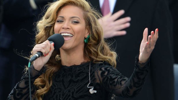 Beyonce ... lip-synched the national anthem.