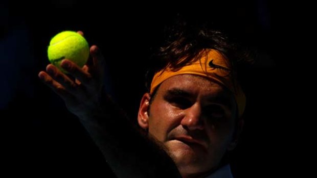 Trick shot master ... Roger Federer.
