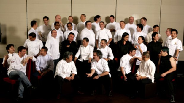 Food's finest... some of the 40 international and Sydney chefs taking part in today's World Chef Showcase.