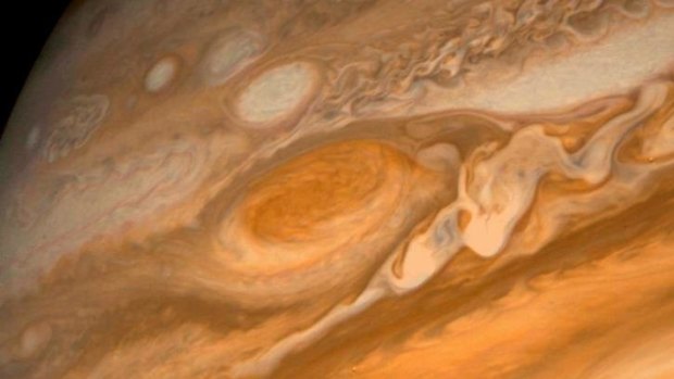 Jupiter's "Great Red Spot" is the biggest storm in the solar system.