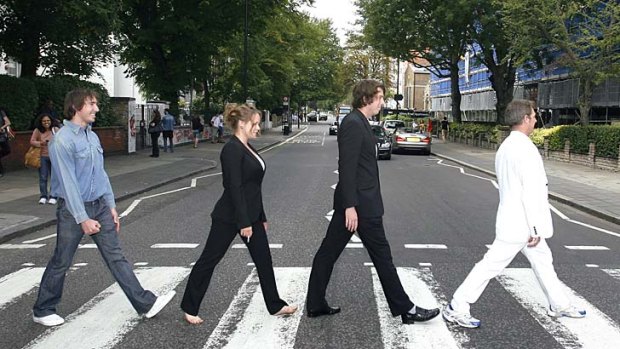 The right one ... Abbey Road draws thousands of tourists, but a train station with the same name 16km away is creating confusion.