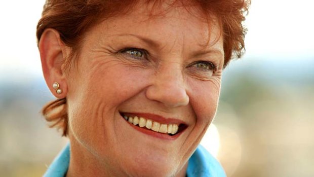 She's back: Pauline Hanson.
