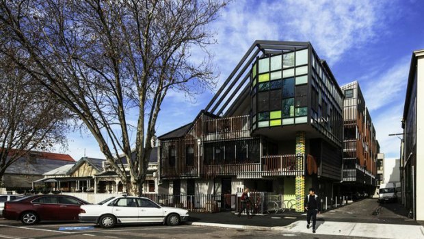 There is nothing mean about the carefully designed 27-unit Kyme Place Rooming House, in Port Melbourne.