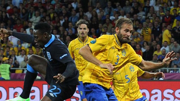 Giving Sweden the flick ...  Danny Welbeck's backheel-flick goal eliminated Sweden from Euro2012.