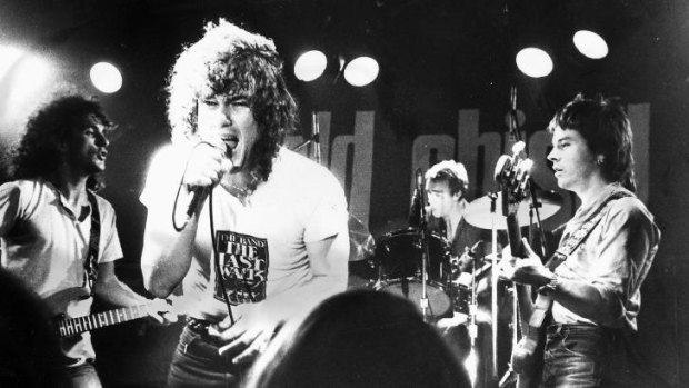 He was there and has the T-shirt: Cold Chisel (from left) Ian Moss, Jimmy Barnes, Steve Prestwich and Phil Small, during the Last Stand tour.