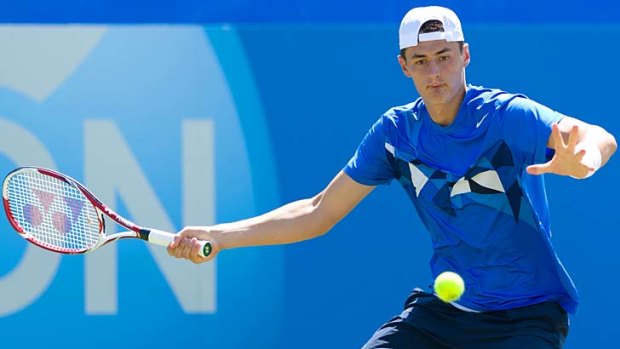 Serving it up: Australia's Bernard Tomic is again chasing a strong Wimbledon campaign.