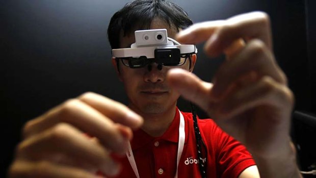 Docomo's augmented reality glasses can translate a foreign menu in real time.