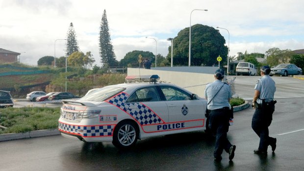 Police at the scene of an Eight Mile Plains shooting.