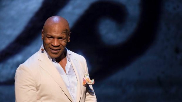 Mike Tyson during his stage show.