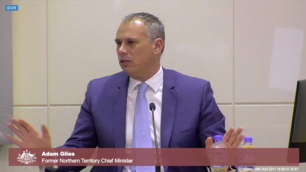 Appalled: Former Northern Territory chief minister Adam Giles at the royal commission