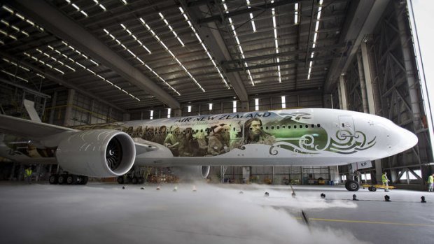 Air New Zealand's Hobbit-themed plane.