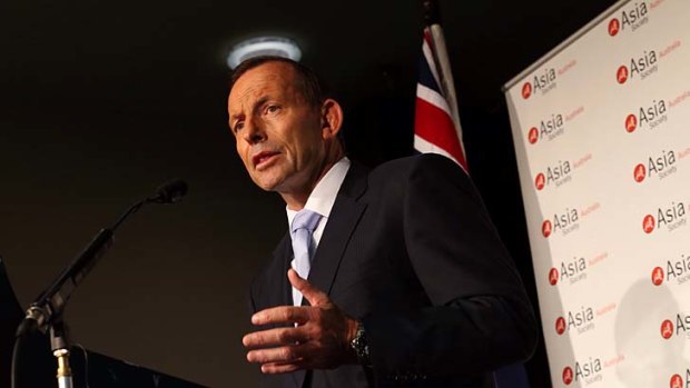 Prime Minister Tony Abbott, pictured at the Asia Society function in Canberra on Tuesday, has promised the "Asian Century will be Australia’s moment too".