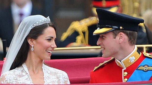 Soaking it up ... Duke and Duchess of Cambridge will 'chill-out' before they embark on their honeymoon.