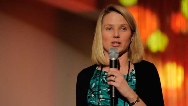 Marissa Mayer: late and not afraid to 'fess up to it.