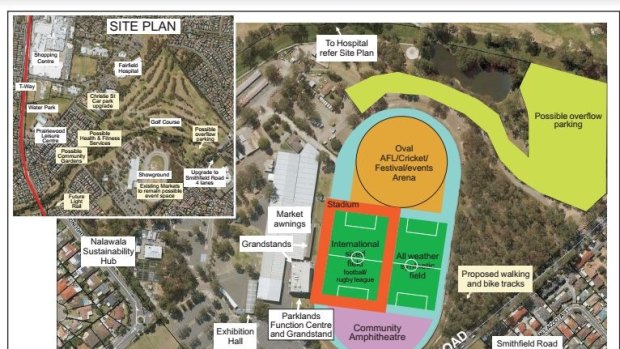 Plans for the stadium in Fairfield.