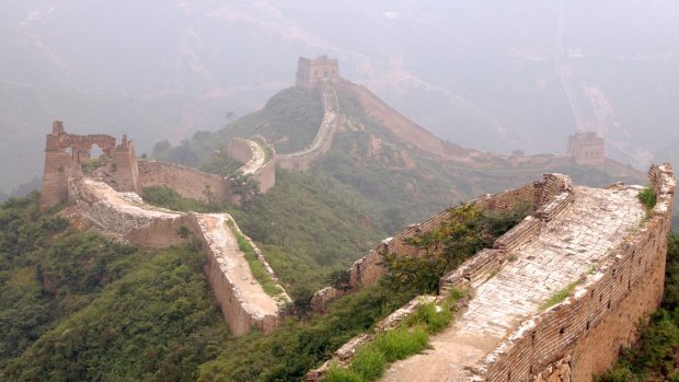 很难走:中国的长城。