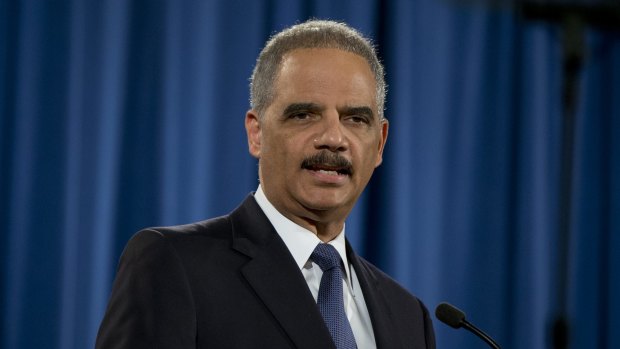 US Attorney-General Eric Holder talks about the Justice Department's findings related to two investigations in Ferguson, Missouri, where a white police officer shot dead an unarmed black man, leading to protests and riots across the US. 