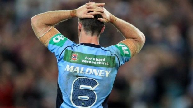 Frustration: James Maloney looks likely to be a casualty when the Blues announce their Origin squad on Tuesday.