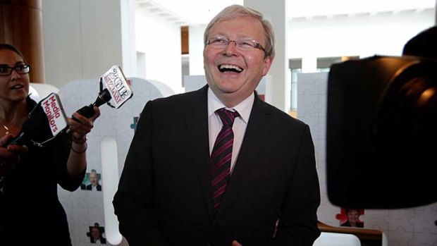 Rudd 'clearly trying to draw attention to himself', says Julie Bishop.