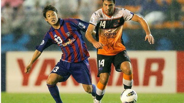 Rocky Visconte in action for the Roar during an Asian Champions League match against FC Tokyo in May last year.