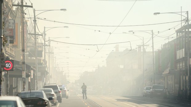 Smokey scenes in Sydney Road.