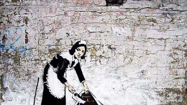 One of Banksy's artworks.