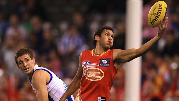 Ball on a string .... Gold Coast's Harley Bennell is averaging more than 21 possessions per game this season.