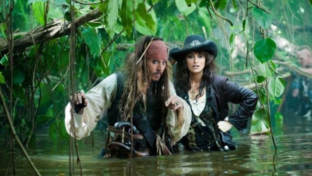 Johnny Depp and Penelope Cruz in <i>Pirates of the Caribbean: On Stranger Tides</i>. The film has grossed more than US$1 billion worldwide.