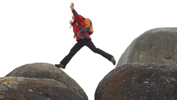 Sheer beauty ... rock-hopping in Wilsons Promontory National Park.