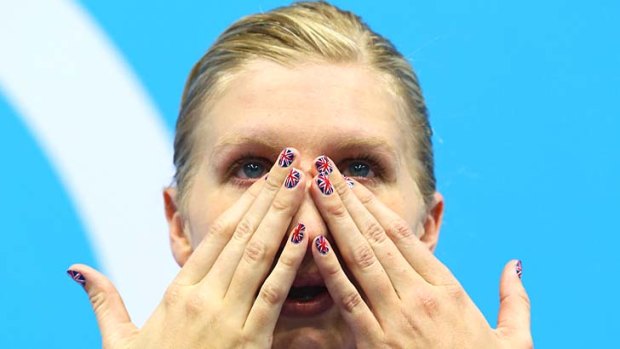 Rebecca Adlington ... the crowd gave her a rousing reception.