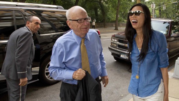 Rupert Murdoch and his wife Wendi Deng.