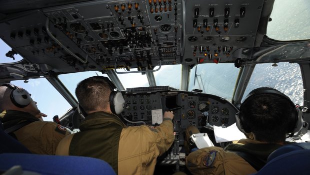 Grim mission ... pilots search for the crashed Air France jet.