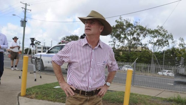 Queensland Premier Campbell Newman in flood-ravaged Bundaberg this week.